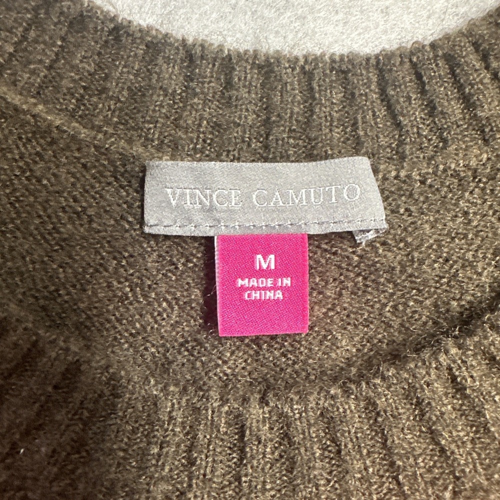 Vince Camuto Pumpkin Fall Fair Isle Crewneck Sweater Brown Size Medium Cottage - Picture 2 of 7